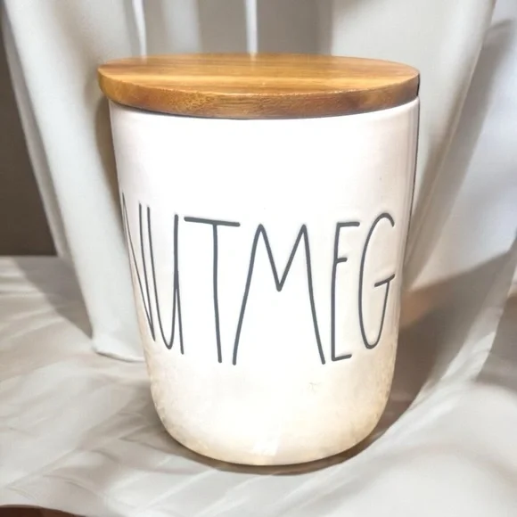 Rae Dunn Nutmeg Cellar Canister Wood Lid 2018 - Picture 13 of 17